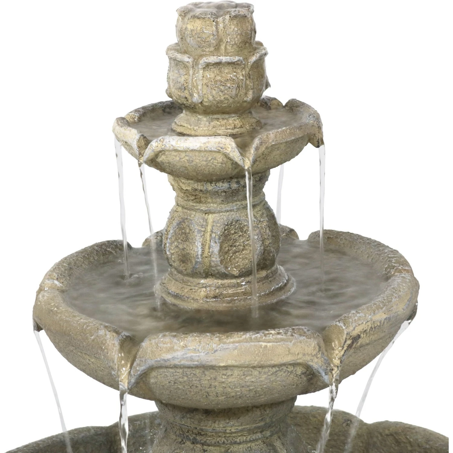 Sunnydaze Decor 3-Tier Birds-foot Delight Outdoor Water Fountain 5 Sunnydaze Decor 3-Tier Birds-foot Delight Outdoor Water Fountain - Image 3