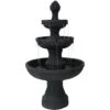 Sunnydaze Decor 3-Tier Flower Blossom Electric Water Fountain