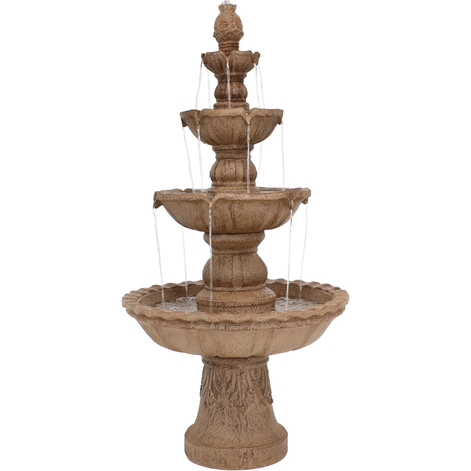 Sunnydaze Decor 4-Tier Pineapple Outdoor Water Fountain 3 Sunnydaze Decor 4-Tier Pineapple Outdoor Water Fountain