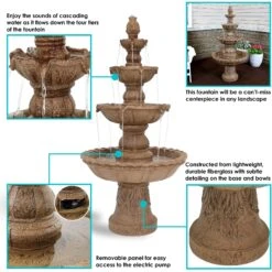 Sunnydaze Decor 4-Tier Pineapple Outdoor Water Fountain 15 Sunnydaze Decor 4-Tier Pineapple Outdoor Water Fountain -Sunny Decor Shop 357806 PT4. AC SS1800 V1641941491
