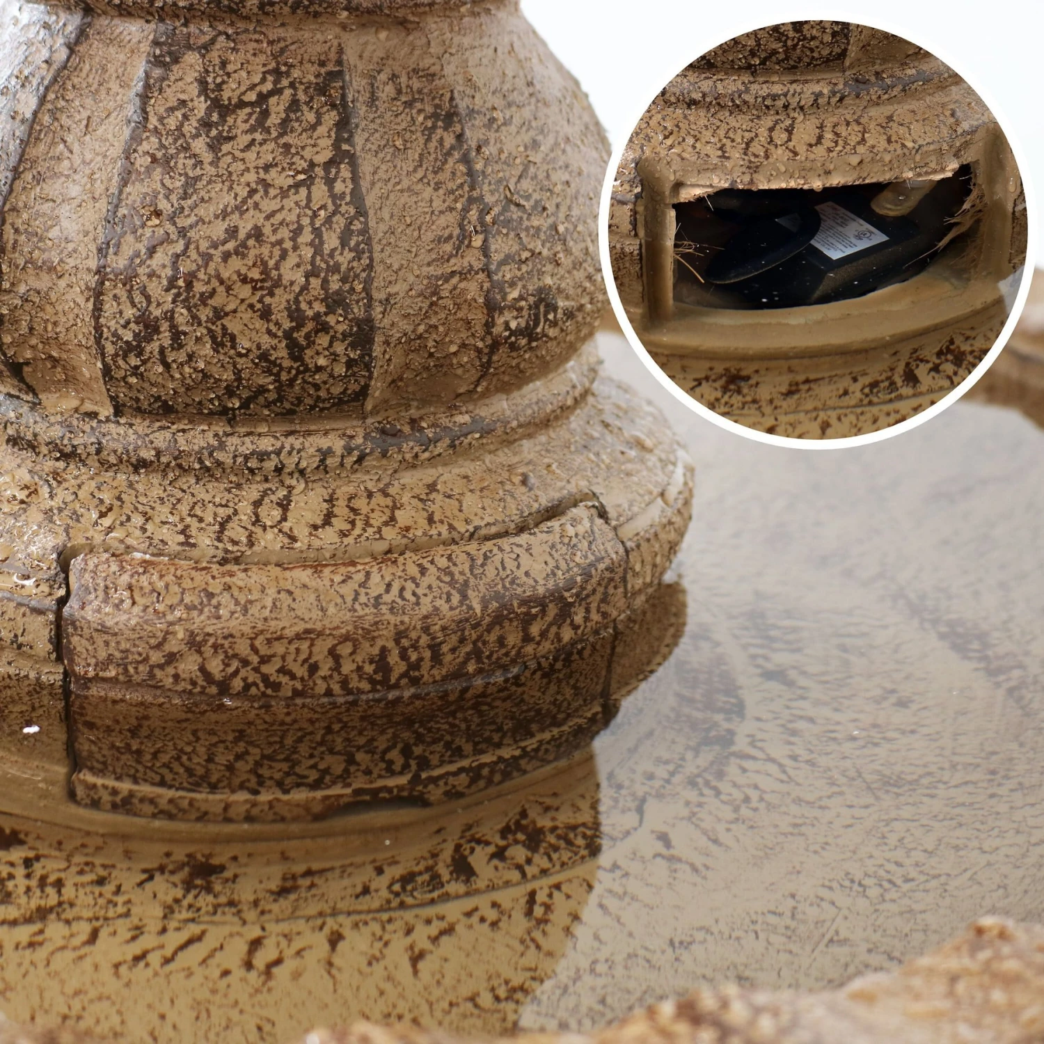 Sunnydaze Decor 4-Tier Pineapple Outdoor Water Fountain 9 Sunnydaze Decor 4-Tier Pineapple Outdoor Water Fountain - Image 7