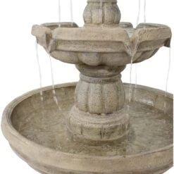 Sunnydaze Decor 3-Tier Outdoor Water Fountain -Sunny Decor Shop 357809 PT2. AC SS1800 V1641940944