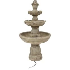 Sunnydaze Decor 3-Tier Outdoor Water Fountain -Sunny Decor Shop 357809 PT6. AC SS1800 V1641944528