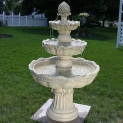 Sunnydaze Decor 3-Tier Pineapple Outdoor Water Fountain -Sunny Decor Shop 357811 PT1. AC SS1800 V1641947597