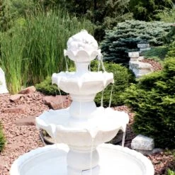 Sunnydaze Decor 4-Tier White Electric Water Fountain 16 Sunnydaze Decor 4-Tier White Electric Water Fountain -Sunny Decor Shop 357813 PT5. AC SS1800 V1641940885