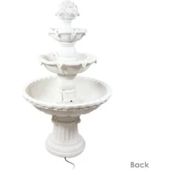 Sunnydaze Decor 4-Tier White Electric Water Fountain 17 Sunnydaze Decor 4-Tier White Electric Water Fountain -Sunny Decor Shop 357813 PT6. AC SS1800 V1641942489
