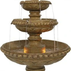 Sunnydaze Decor 4-Tier Outdoor Patio Electric Eggshell Water Fountain -Sunny Decor Shop 357815 PT7. AC SS1800 V1641947855