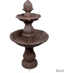 Sunnydaze Decor 2-Tier Curved Plinth Outdoor Water Fountain -Sunny Decor Shop 357817 PT6. AC SS1800 V1641941508