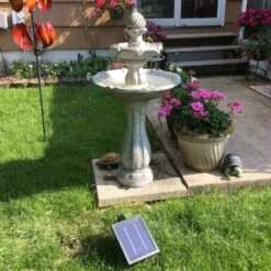 Sunnydaze Decor 2-Tier Arcade Solar Water Fountain -Sunny Decor Shop 357821 PT6. AC SS1800 V1641947791