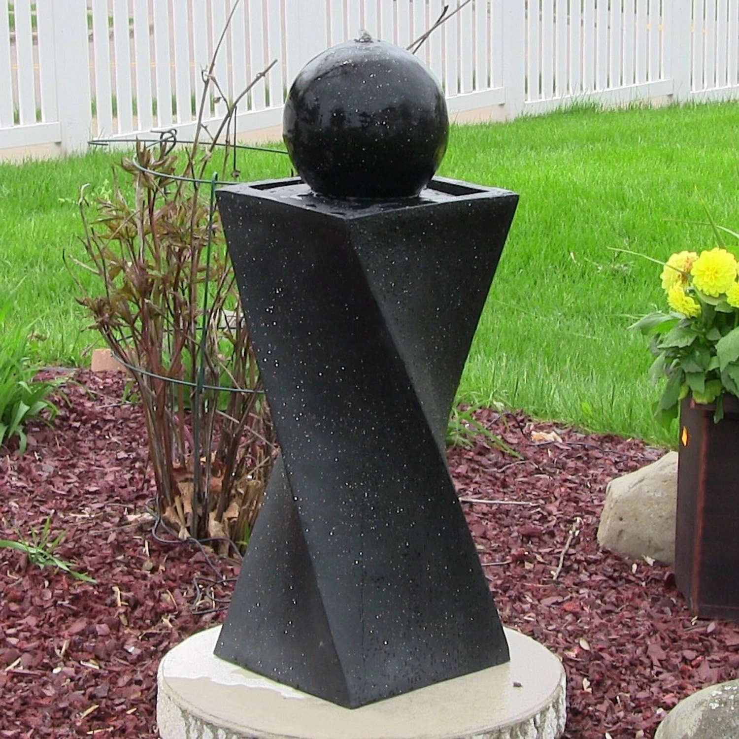 Sunnydaze Decor Black Ball Solar Water Fountain 9 Sunnydaze Decor Black Ball Solar Water Fountain - Image 7