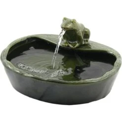 Sunnydaze Decor Ceramic Solar Frog Outdoor Water Fountain -Sunny Decor Shop 357825 PT7. AC SS1800 V1641943615