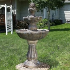 Sunnydaze Decor 2-Tier Pineapple Solar Water Fountain -Sunny Decor Shop 357827 PT7. AC SS1800 V1641948122