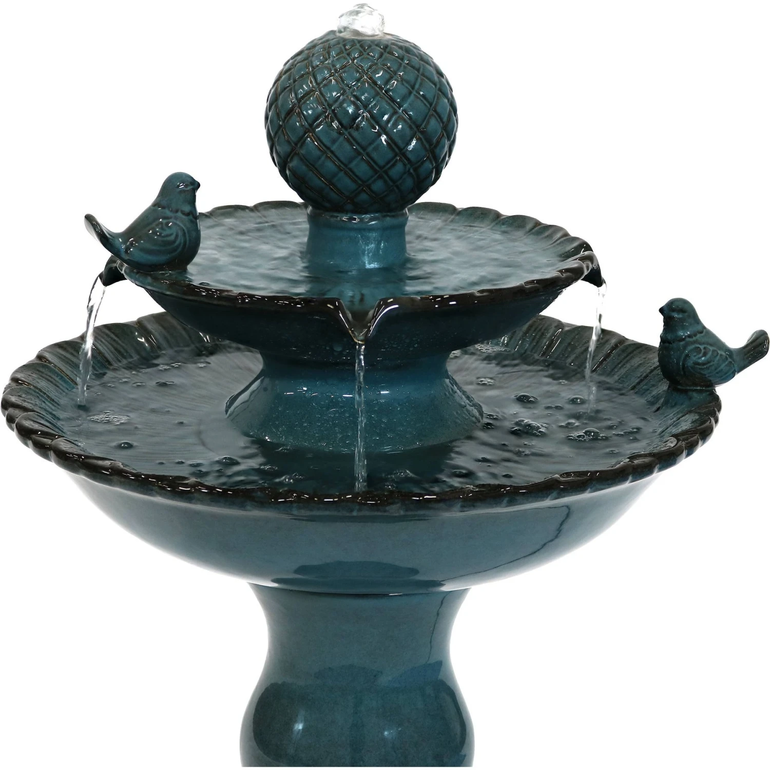 Sunnydaze Decor 2-Tier Resting Birds Ceramic Outdoor Water Fountain 5 Sunnydaze Decor 2-Tier Resting Birds Ceramic Outdoor Water Fountain - Image 3