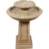 Sunnydaze Decor 2-Tier Beveled Flower Birdbath Water Fountain -Sunny Decor Shop 357831 MAIN. AC SS1800 V1641948399