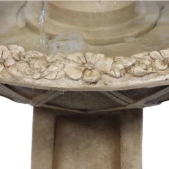 Sunnydaze Decor 2-Tier Beveled Flower Birdbath Water Fountain -Sunny Decor Shop 357831 PT5. AC SS1800 V1641943287
