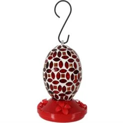 Sunnydaze Decor Red Mosaic Glass Flower Hummingbird Feeder -Sunny Decor Shop 357833 PT8. AC SS1800 V1642180883
