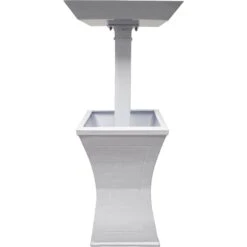 Oakland Living Modern Square Cast Bird Bath & Planter Vase Combo -Sunny Decor Shop 357974 PT2. AC SS1800 V1643066230