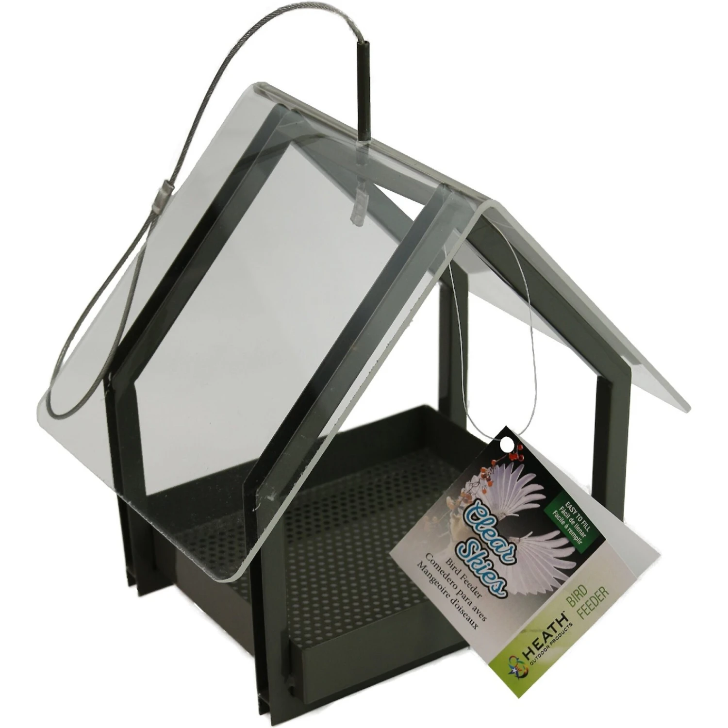 Heath Outdoor Products Clear Fly Through Bird Feeder 3 Heath Outdoor Products Clear Fly Through Bird Feeder