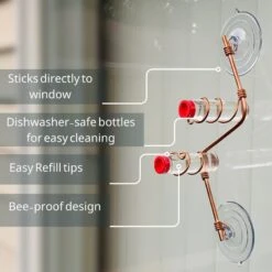 Sweet Feeders Geo Bird Feeder, Copper, 2 Station -Sunny Decor Shop 368065 PT1. AC SS1800 V1645720883