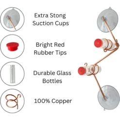 Sweet Feeders Geo Bird Feeder, Copper, 2 Station -Sunny Decor Shop 368065 PT2. AC SS1800 V1645744640