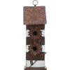 Glitzhome Two-Tiered Distressed Solid Wood Birdhouse With 3D Rustic Flowers -Sunny Decor Shop 368217 MAIN. AC SS1800 V1663106663