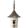 Glitzhome Farmhouse Metal Pagoda Birdhouse With Bronze Roof -Sunny Decor Shop 368220 MAIN. AC SS1800 V1663106261
