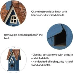 Glitzhome Distressed Solid Wood Cottage Birdhouse 12 Glitzhome Distressed Solid Wood Cottage Birdhouse -Sunny Decor Shop 368232 PT2. AC SS1800 V1663106759