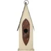 Glitzhome Washed White Distressed Solid Wood Birdhouse -Sunny Decor Shop 368236 MAIN. AC SS1800 V1663106087