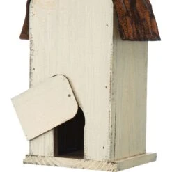 Glitzhome Washed White Distressed Solid Wood Birdhouse -Sunny Decor Shop 368236 PT7. AC SS1800 V1660773076