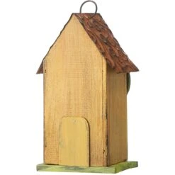 Glitzhome Washed Distressed Solid Wood Birdhouse With 3D Tree & Bird -Sunny Decor Shop 368241 PT6. AC SS1800 V1663106219