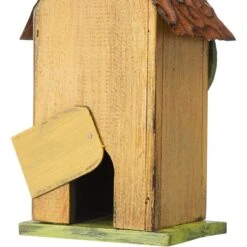 Glitzhome Washed Distressed Solid Wood Birdhouse With 3D Tree & Bird -Sunny Decor Shop 368241 PT7. AC SS1800 V1660772575