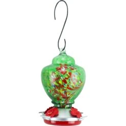 Red Carpet Studios Hummingbird Feeder, Green, 37.19-oz