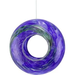 Red Carpet Studios Round Bird Feeder, Blue/Green, 14.08-oz