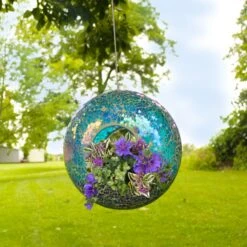 Red Carpet Studios Round Bird Feeder, Blue/Purple, 14.08-oz 5 Red Carpet Studios Round Bird Feeder, Blue/Purple, 14.08-oz -Sunny Decor Shop 371104 PT1. AC SS1800 V1647895998