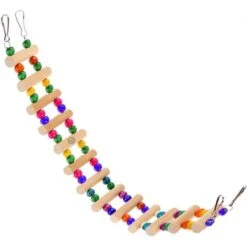 SunGrow Wooden Swing & Perch Parakeet & Budgie Ladder Bridge -Sunny Decor Shop 371295 PT1. AC SS1800 V1691601644