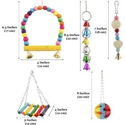 SunGrow Parakeet & Budgie Swing Toy & Hammock Set -Sunny Decor Shop 371297 PT6. AC SS1800 V1647640599