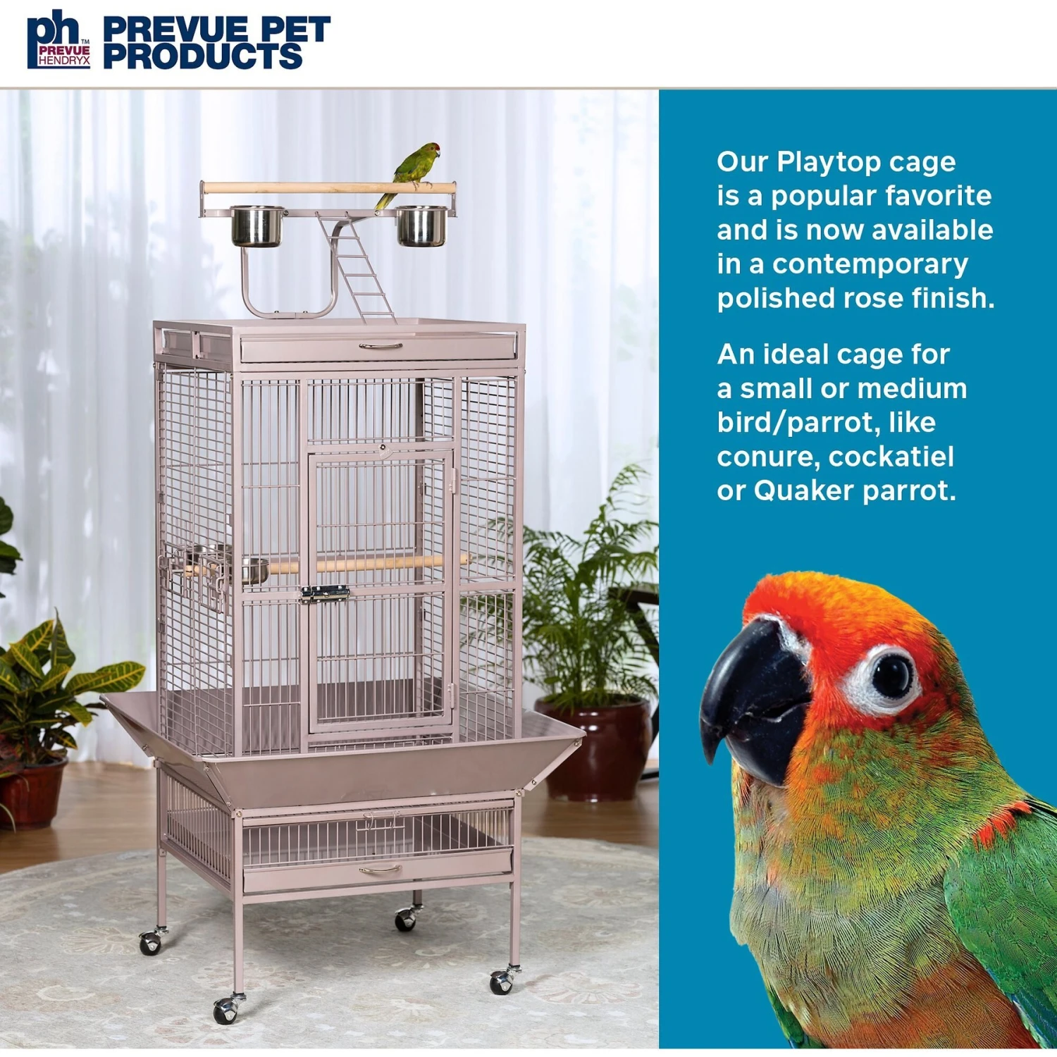 Prevue Pet Products Playtop Bird Cage 4 Prevue Pet Products Playtop Bird Cage - Image 2