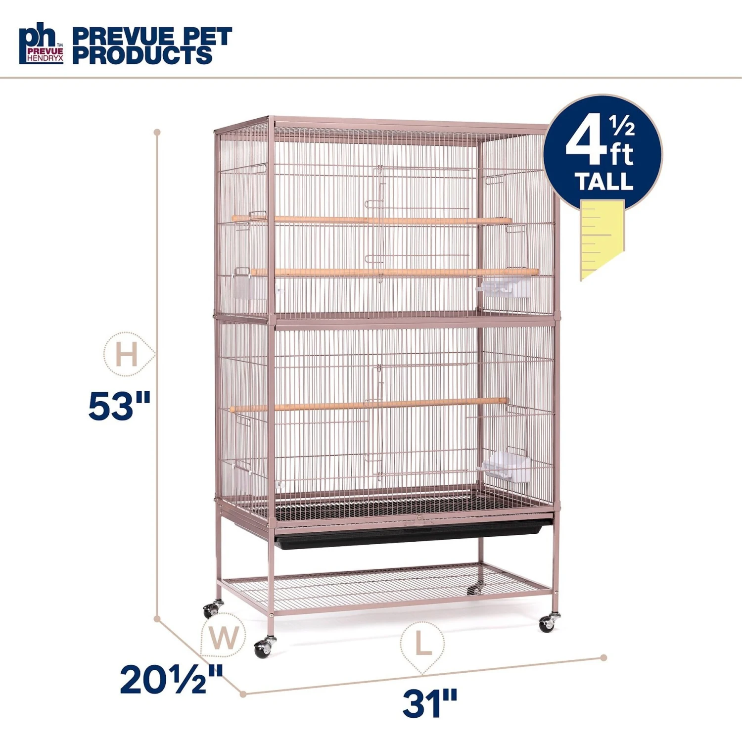 Prevue Pet Products Flight Bird Cage, Rose 8 Prevue Pet Products Flight Bird Cage, Rose - Image 6