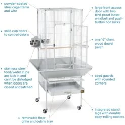 Prevue Pet Products Deluxe Bird Cage 13 Prevue Pet Products Deluxe Bird Cage -Sunny Decor Shop 536286 PT2. AC SS1800 V1652718454