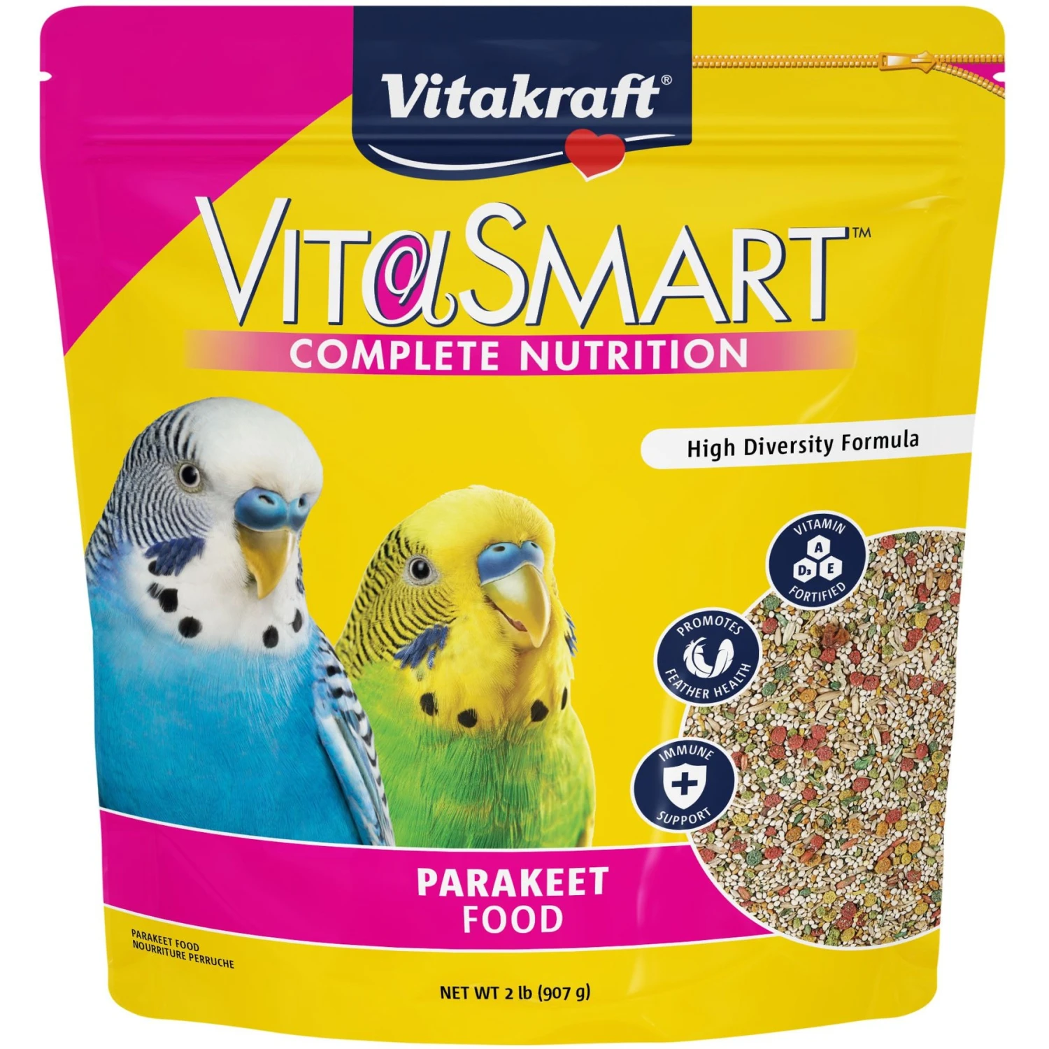 Vitakraft Vita Smart Gourmet Fortified Daily Parakeet Bird Food, 2-lb Bag 3 Vitakraft Vita Smart Gourmet Fortified Daily Parakeet Bird Food, 2-lb Bag