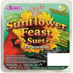 C&S Ez Fill Suet Basket Wild Bird Feeder & Brown's Garden Chic! Sunflower Feast Suet Cake Wild Bird Food -Sunny Decor Shop 569894 PT5. AC SS1800 V1657660050