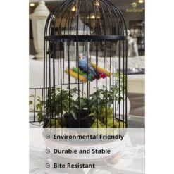 SunGrow Colorful Wooden Parakeet & Budgie Bird Cage Hanging Hammock Swing & Perch -Sunny Decor Shop 640718 PT2. AC SS1800 V1678994055