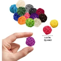 SunGrow 1.2-in Rattan Balls Bird Toy, 32 Count -Sunny Decor Shop 645334 PT2. AC SS1800 V1697759596