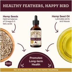 Hemp Well Bird Hempseed Oil Bird Supplement, 2-oz Bottle -Sunny Decor Shop 654046 PT1. AC SS1800 V1700689573