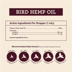 Hemp Well Bird Hempseed Oil Bird Supplement, 2-oz Bottle -Sunny Decor Shop 654046 PT2. AC SS1800 V1700689454