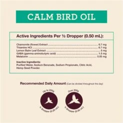 Hemp Well Calm Bird Oil Supplement, 2-oz Bottle -Sunny Decor Shop 654062 PT2. AC SS1800 V1700689508