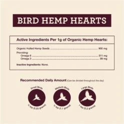 Hemp Well Bird Hemp Hearts Bird Supplement 12 Hemp Well Bird Hemp Hearts Bird Supplement -Sunny Decor Shop 654078 PT2. AC SS1800 V1700689573