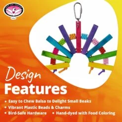 Super Bird Creations Balsa Peacock Bird Toy -Sunny Decor Shop 655774 PT8. AC SS1800 V1684342100