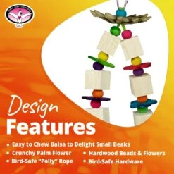 Super Bird Creations Balsa Flowers Bird Toy 15 Super Bird Creations Balsa Flowers Bird Toy -Sunny Decor Shop 655910 PT8. AC SS1800 V1684348134