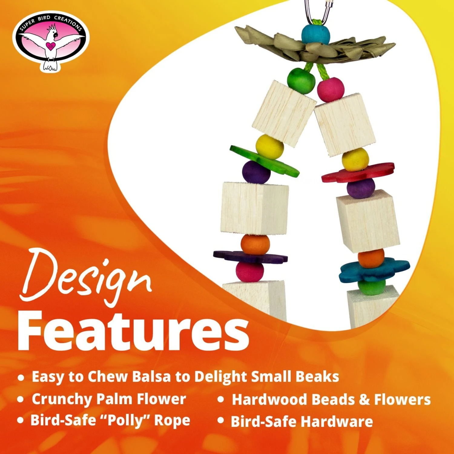Super Bird Creations Balsa Flowers Bird Toy 9 Super Bird Creations Balsa Flowers Bird Toy - Image 7